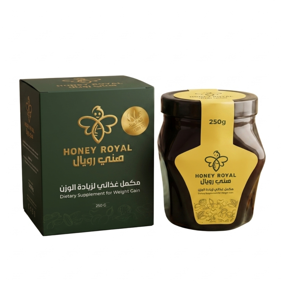 Honey Royal Weight Gain Supplement 250g – Royal Jelly, Ginseng & Honey | Natural Appetite Booster for Healthy Weight Gain | Cosmetic Najm salalah
