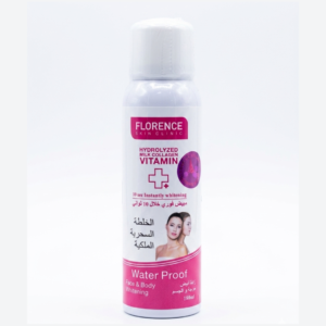 Florence Skin Clinic Whitening Spray – 180ml Instant Body & Face Brightening | Hydrolyzed Milk Collagen + Vitamins | Waterproof | Cosmetic Najm salalah