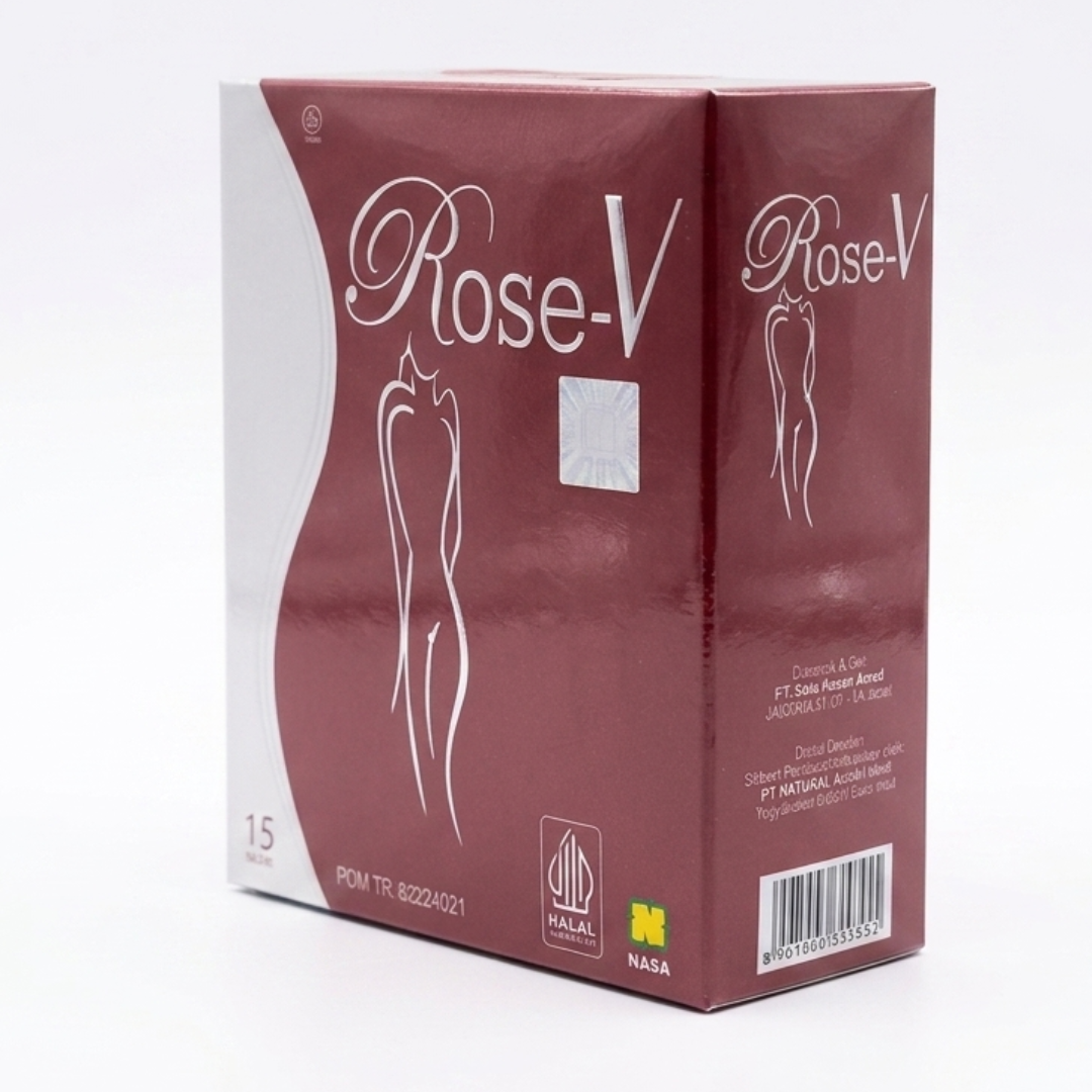 Rose-V Health Drink Powder – Herbal Supplement for Women's Feminine Health | 15 Sachets | BPOM & Halal Certified | Cosmetic Najm salalah