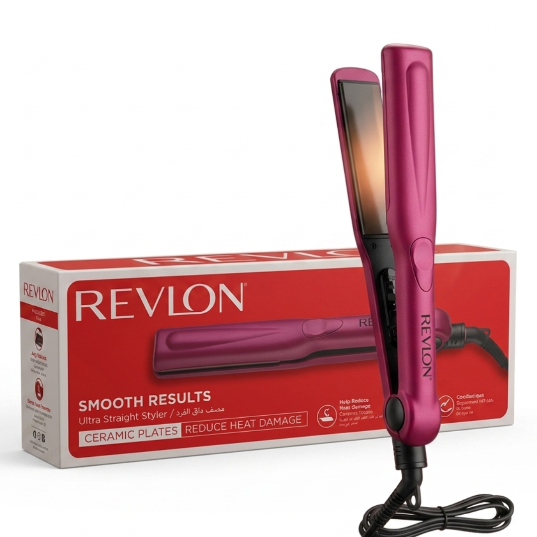 Revlon RVST2176 Ceramic Ultra Straight Hair Straightener – 200°C, 60-Second Heat-Up, Tangle-Free Cord | Cosmetic Najm salalah