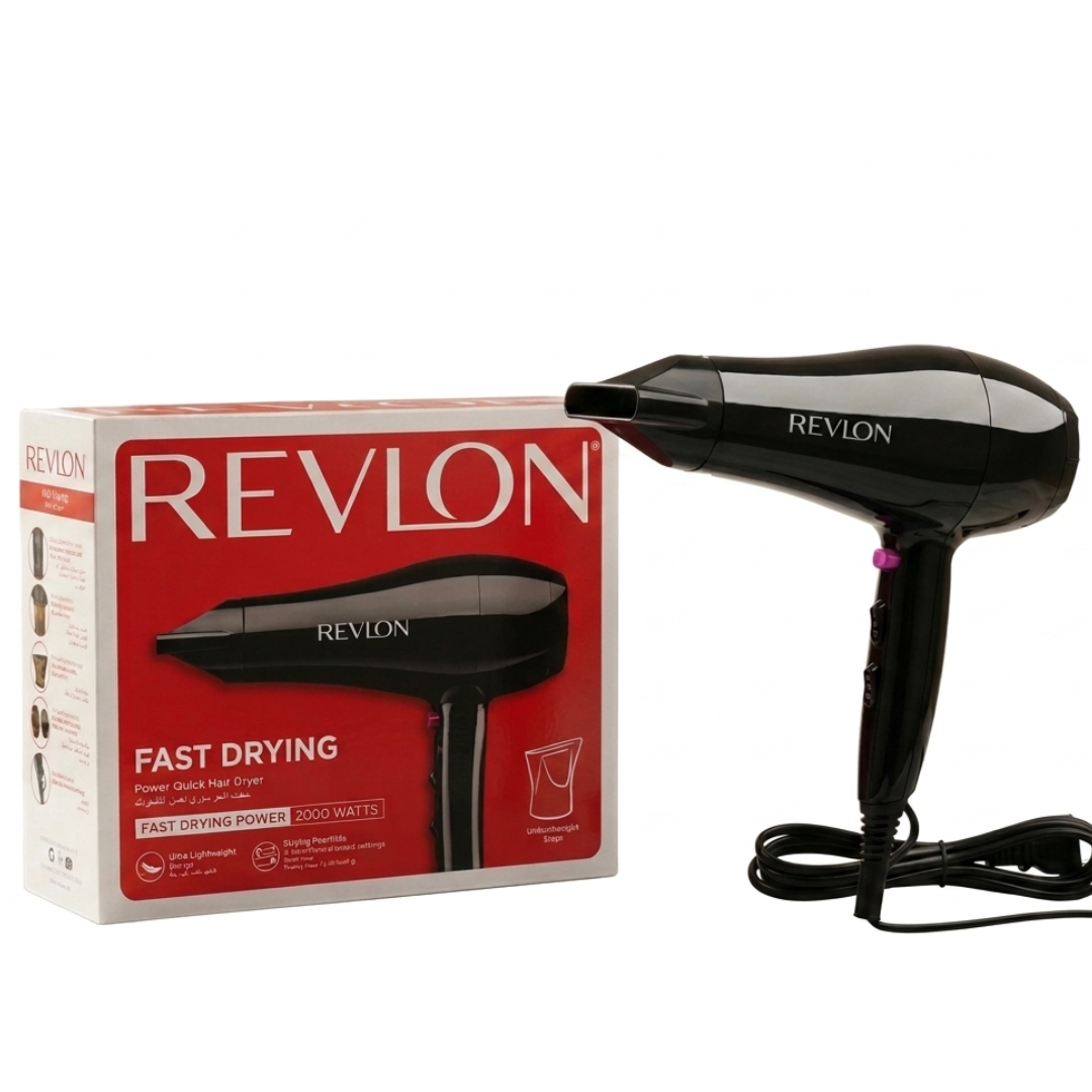 Quick Dry Hair Dryer 2000W – 3 Heat & 2 Speed Settings, Cool Shot, Smoothing Concentrator – Ultra Lightweight | Cosmetic Najm salalah