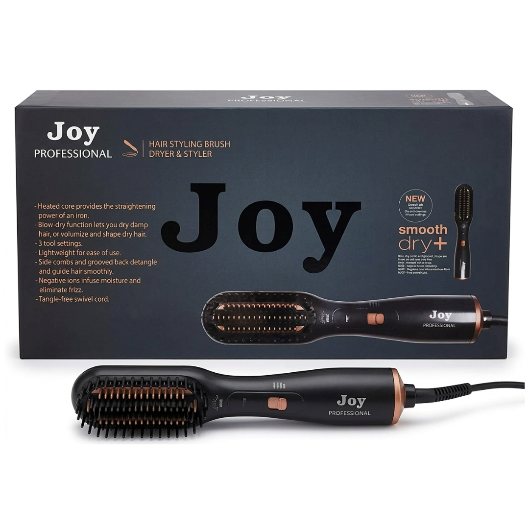 Joy Professional 3-in-1 Styling Tool – Hair Dryer, Straightener & Volumizer | Ionic Technology, Multiple Heat Settings | Cosmetic Najm salalah
